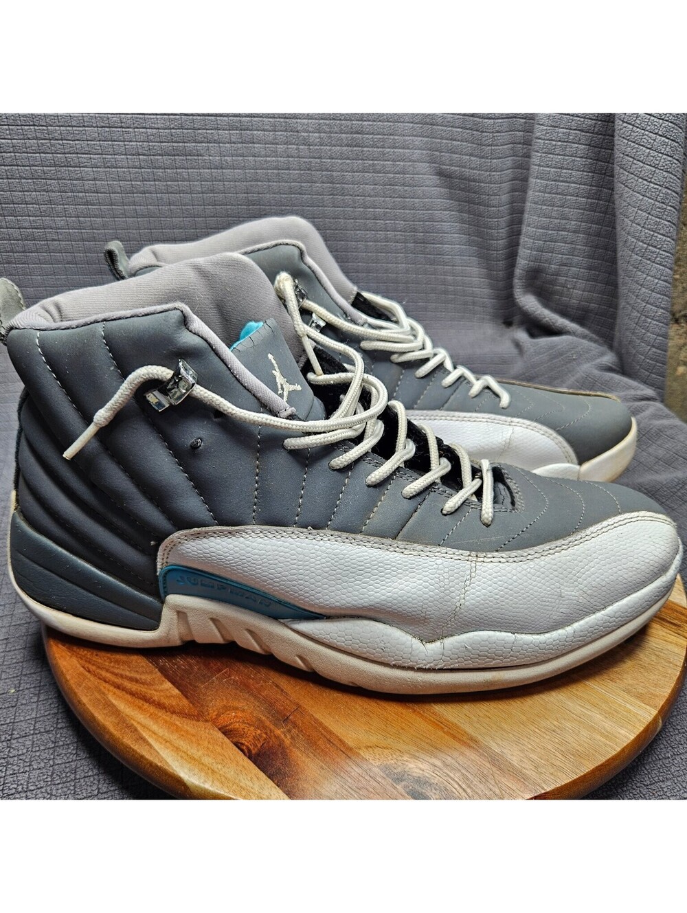 Nike Air Jordan 12 XII Retro Men's 12 Cool Grey White Teal Blue Basketball